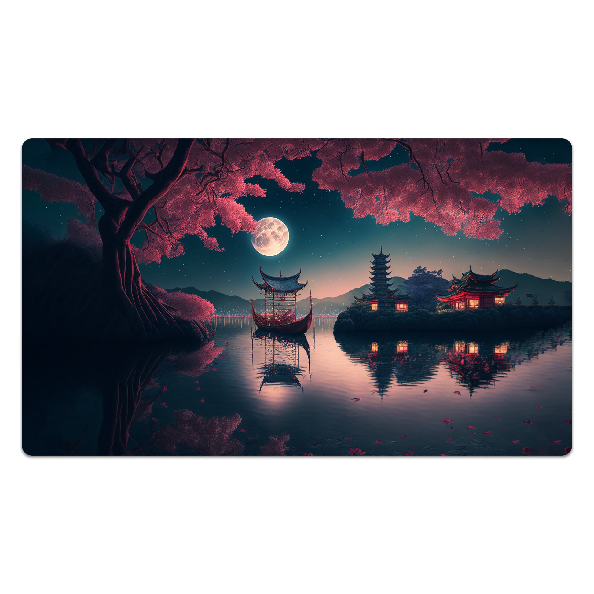 Wasen In Full Moon Night Playmat