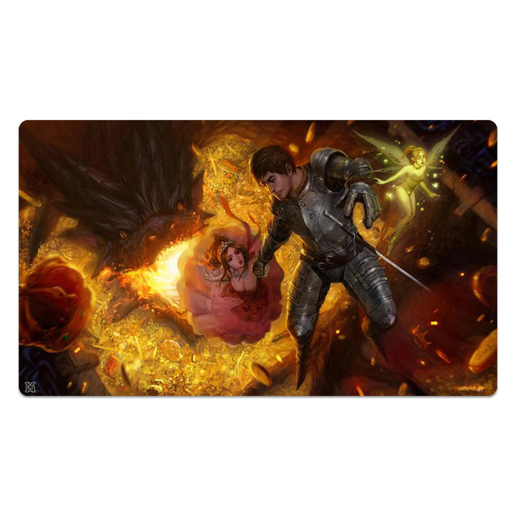 Saving Princess From Dragon's Flame Mouse Pad