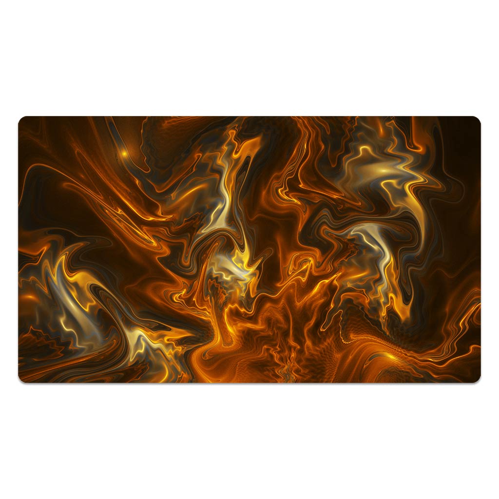 Strata Liquid Orange And Gold Playmat