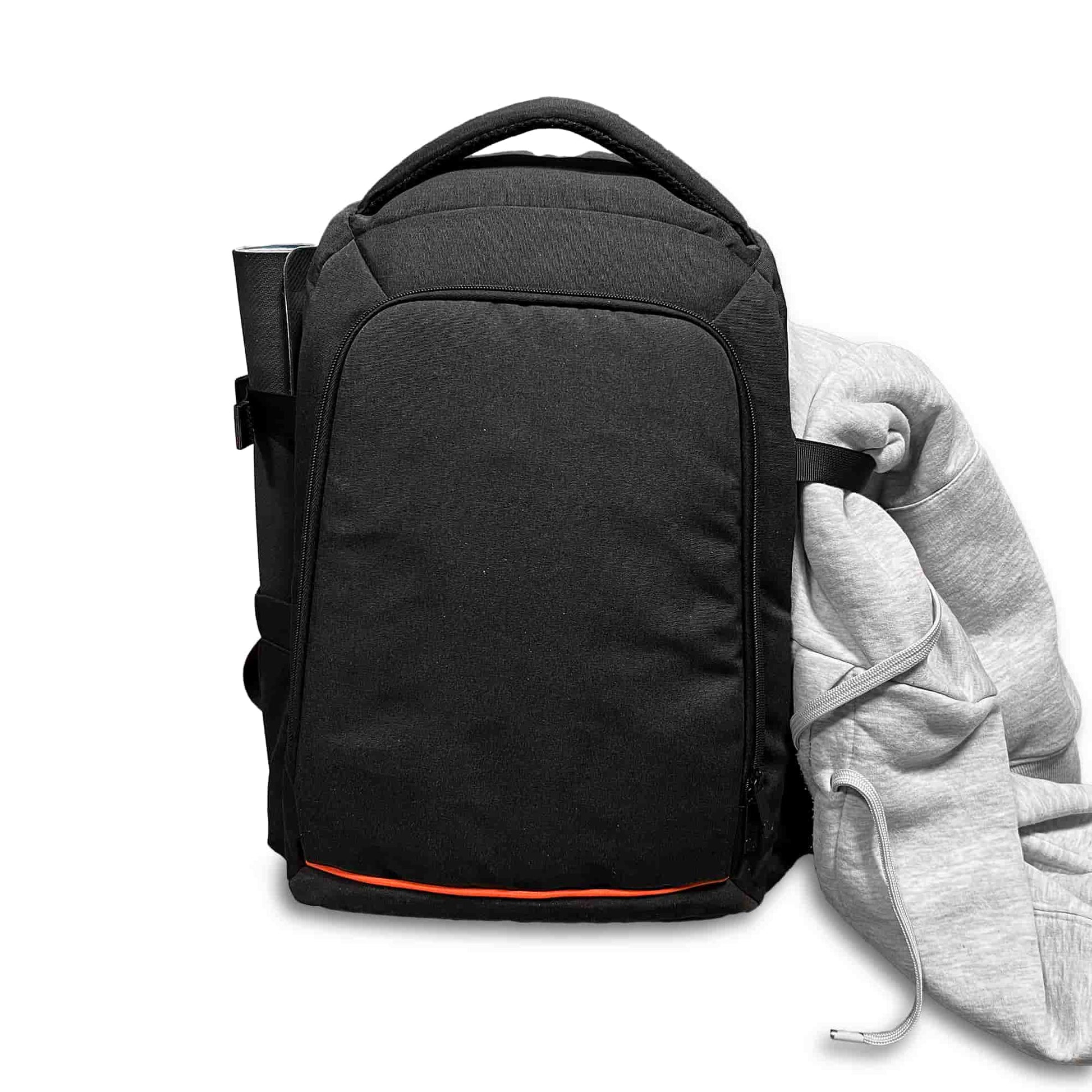 black tcg backpack with side pockets