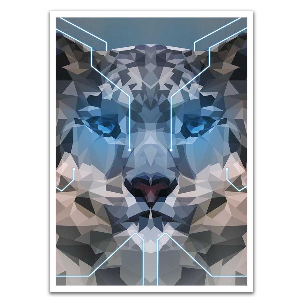 Tiger Polygon Symmetry Card Sleeves