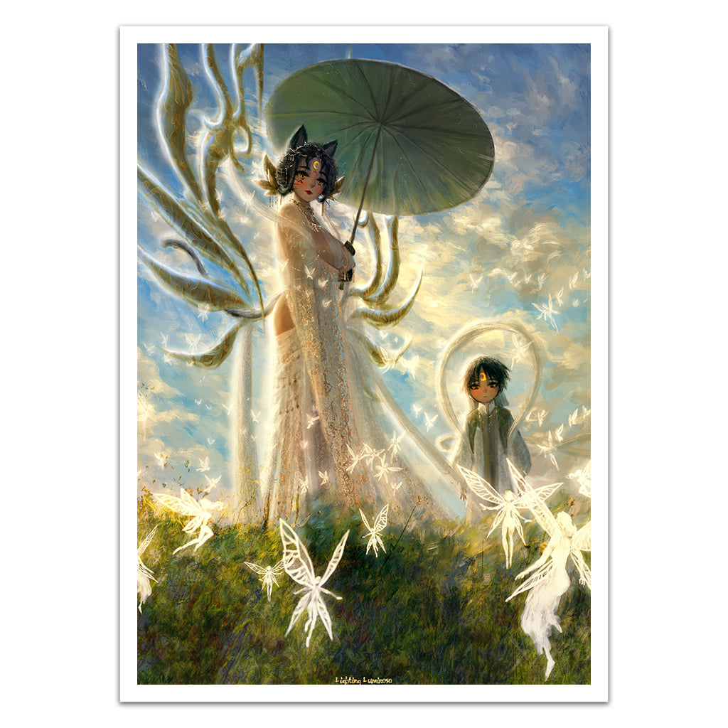 Woman with a Parasol-Yang Mu and Her Husband Zi Meng V2 Card Sleeves