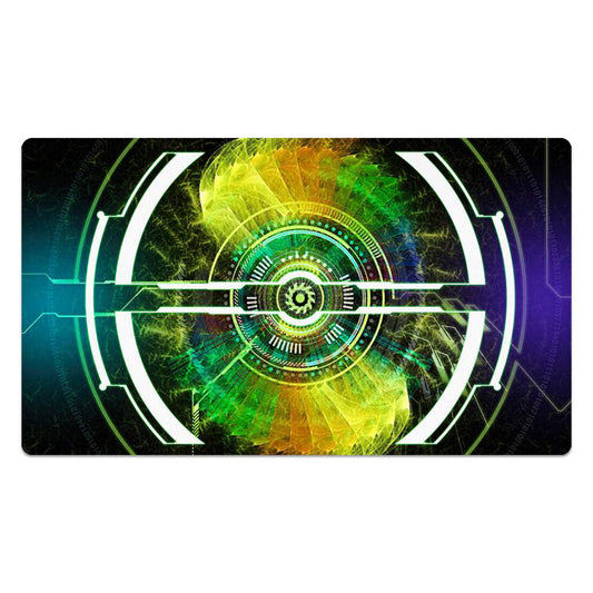 Yellow Green Mech Interface Mouse Pad