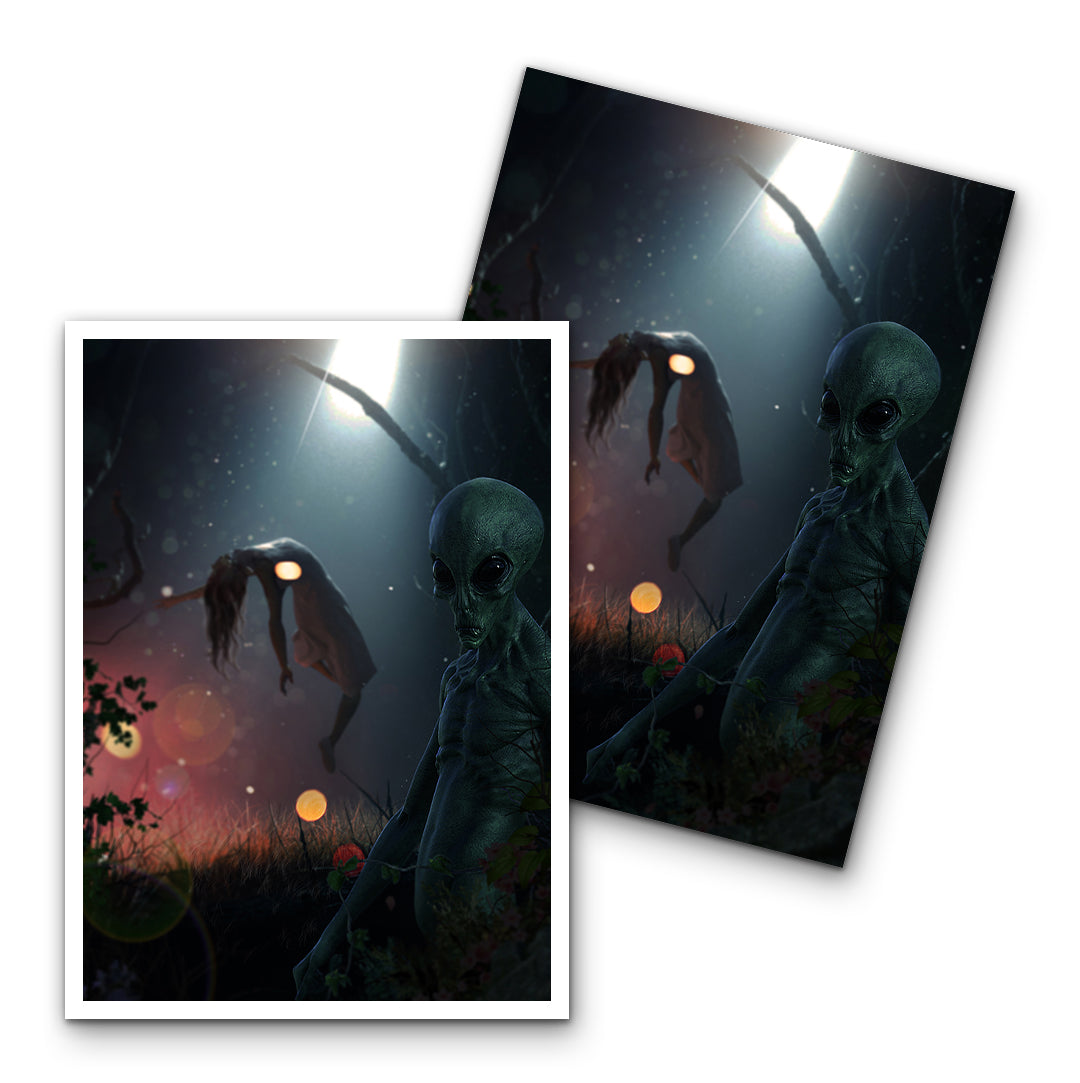 Grey Alien Card Sleeves