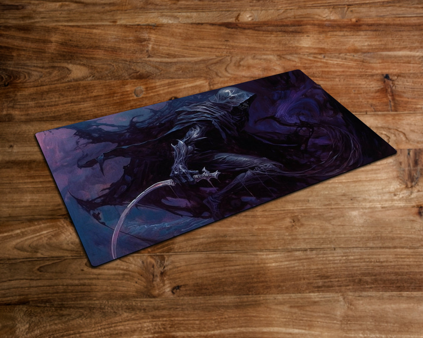 Grim Reaper of the Shadows – MTG-Spielmatte – 24 x 14 Zoll – MTG-Geschenke – Magic The Gathering-Geschenke – genähte Spielmatte