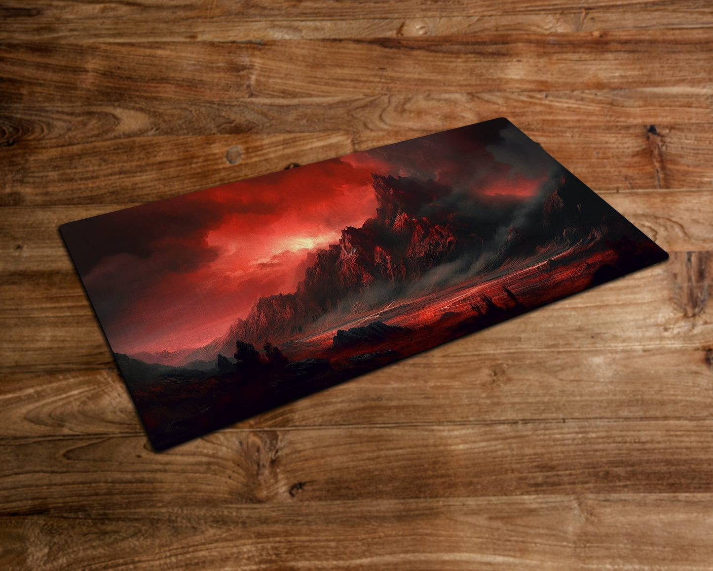 The Bloodstone Summit – MTG-Spielmatte – 24 x 14 Zoll – MTG-Geschenke – Magic The Gathering-Geschenke – genähte Spielmatte