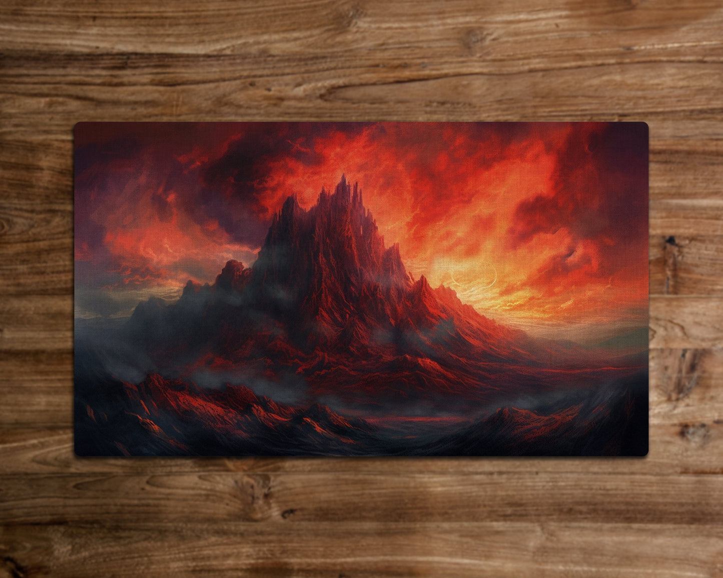 The Crimson Peak – MTG-Spielmatte – 24 x 14 Zoll – MTG-Geschenke – Magic The Gathering-Geschenke – genähte Spielmatte