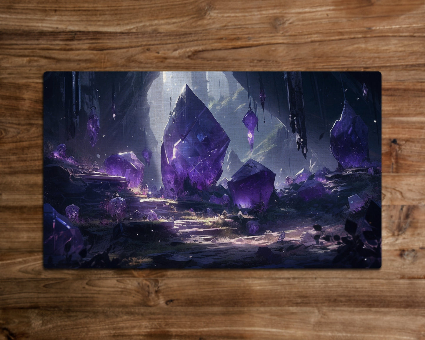 The Enchantment of the Crystalline Depths - MTG-Spielmatte - 24 x 14 Zoll - MTG-Geschenke - Magic The Gathering-Geschenke - Genähte Spielmatte