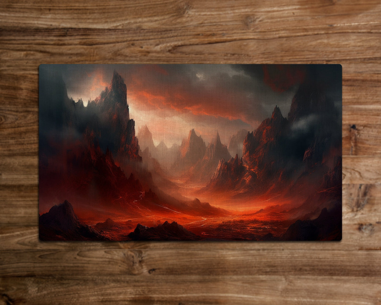 The Fiery Gorge - MTG-Spielmatte - 24 x 14 Zoll - Spielmatte für TCG - handgefertigt