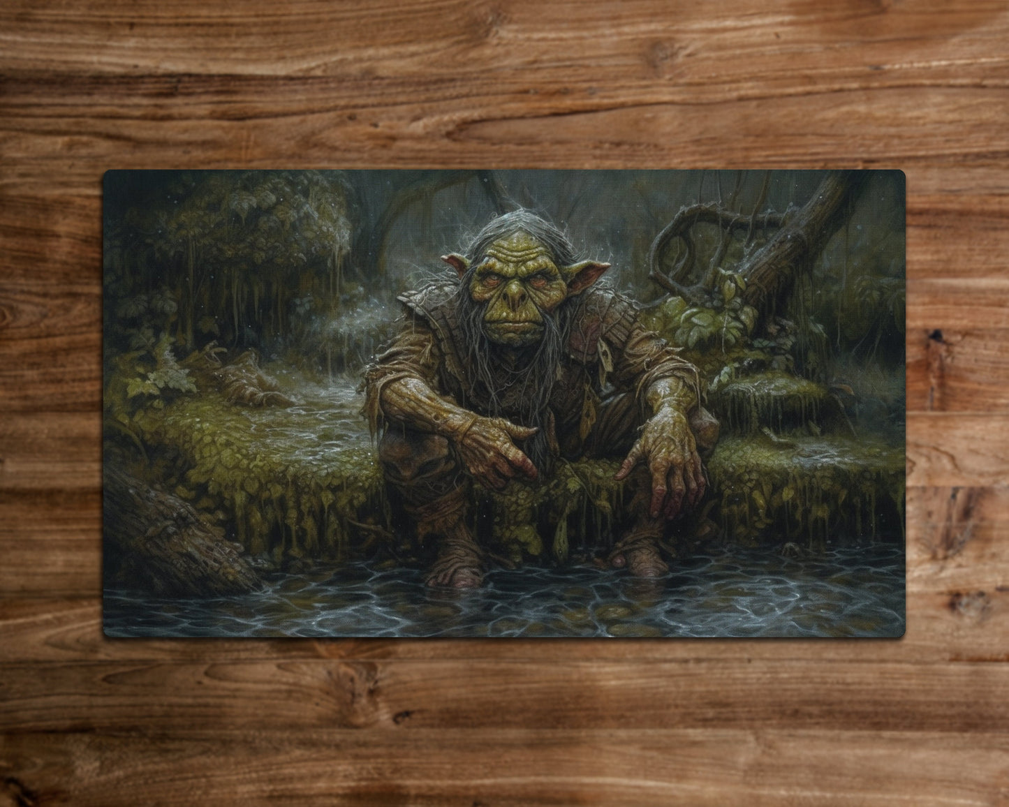 The Goblin's Oasis – MTG-Spielmatte – 24 x 14 Zoll – MTG-Geschenke – Magic The Gathering-Geschenke – Genähte Spielmatte