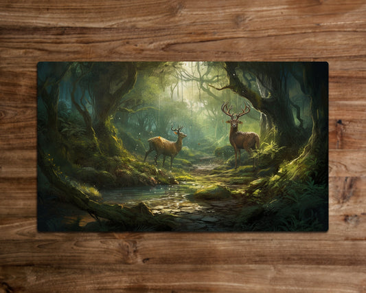 The Luminescent Thicket – MTG-Spielmatte – 24 x 14 Zoll – MTG-Geschenke – Magic The Gathering-Geschenke – Genähte Spielmatte