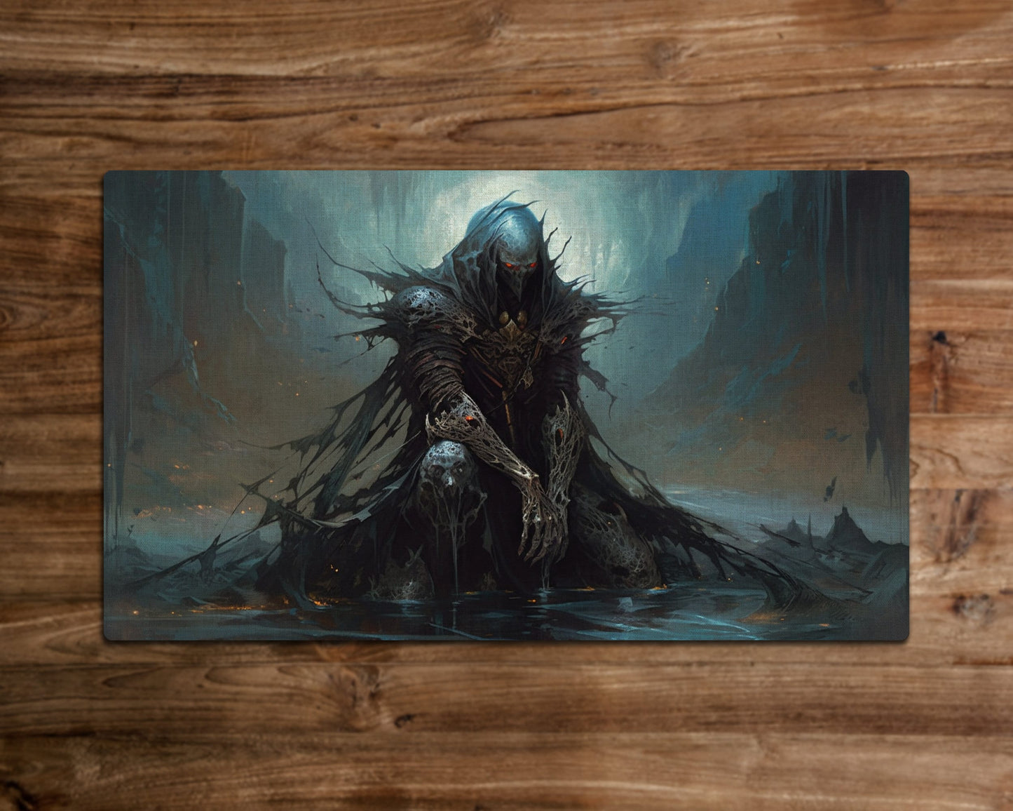 Der Schwarze König von jenseits - MTG-Spielmatte - 24 x 14 Zoll - Spielmatte für TCG - handgefertigt