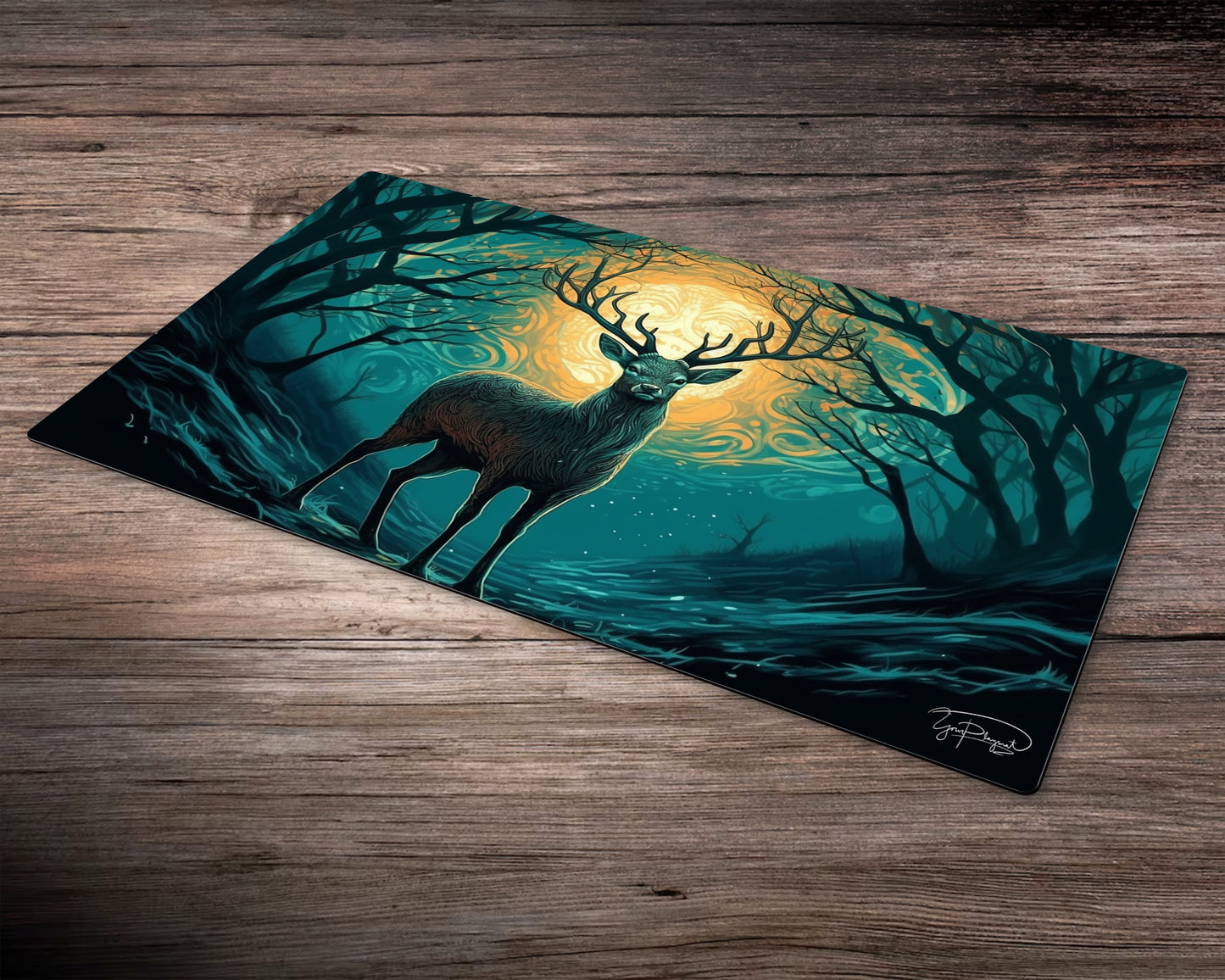 Calming Serenity of the Forest Guardian - MTG Spielmatte - 24 x 14 Zoll - MTG Geschenke - MTG Zubehör - Magie Tischmatte