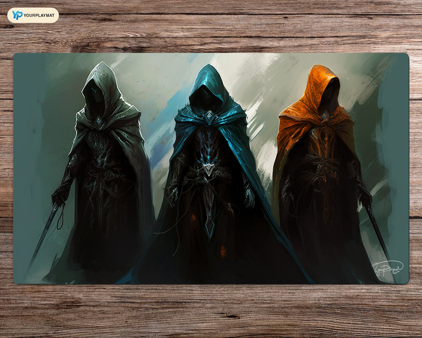 Cold Convergence of Hooded Adventurers - MTG Spielmatte - 24 x 14 Zoll - MTG Geschenke - MTG Zubehör - Magie Tischmatte