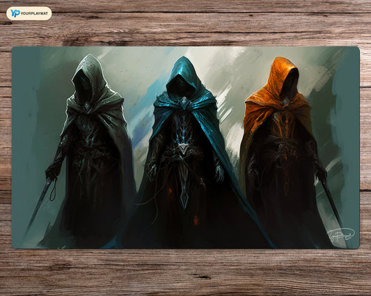 Cold Convergence of Hooded Adventurers - MTG Spielmatte - 24 x 14 Zoll - MTG Geschenke - MTG Zubehör - Magie Tischmatte