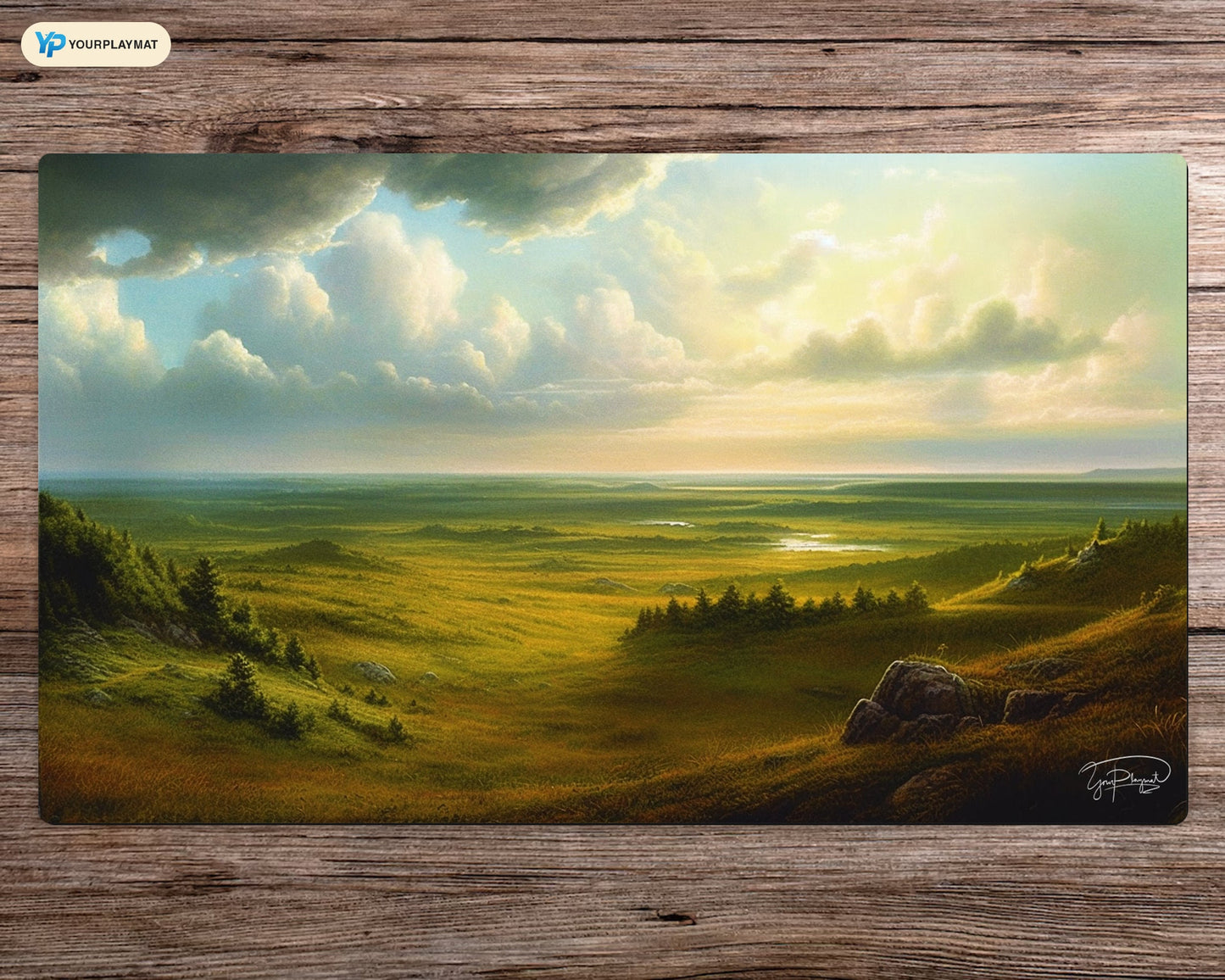 Grasslands Plains Symphony - MTG Spielmatte - 24 x 14 Zoll - MTG Geschenke - MTG Zubehör - Magie Tischmatte