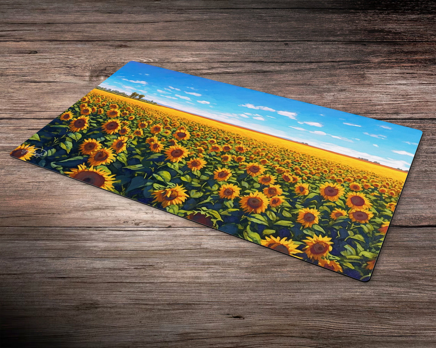 Fields of Golden Sunflowers - MTG Spielmatte - 24 x 14 Zoll - MTG Geschenke - MTG Zubehör - Magie Tischmatte