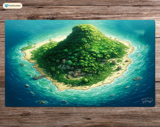 Ethereal Island - MTG Spielmatte - 24 x 14 Zoll - MTG Geschenke - MTG Zubehör - Magie Tischmatte