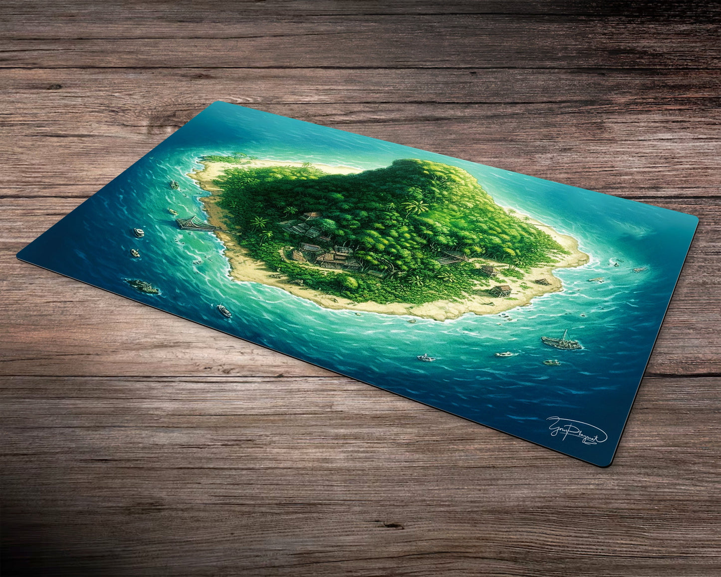 Ethereal Island - MTG Spielmatte - 24 x 14 Zoll - MTG Geschenke - MTG Zubehör - Magie Tischmatte