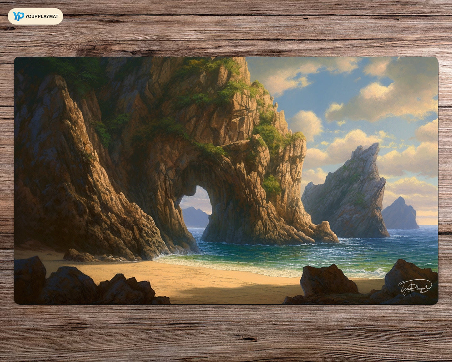 Island of Radiance  - MTG Spielmatte - 24 x 14 inches - MTG Geschenke - MTG Zubehör - Magie Tischmatte