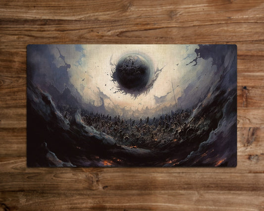 The Infinite Damnation - MTG Spielmatte - 24 x 14 Zoll - MTG Geschenke - MTG Zubehör - Magie Tischmatte - Genähte Spielmatte