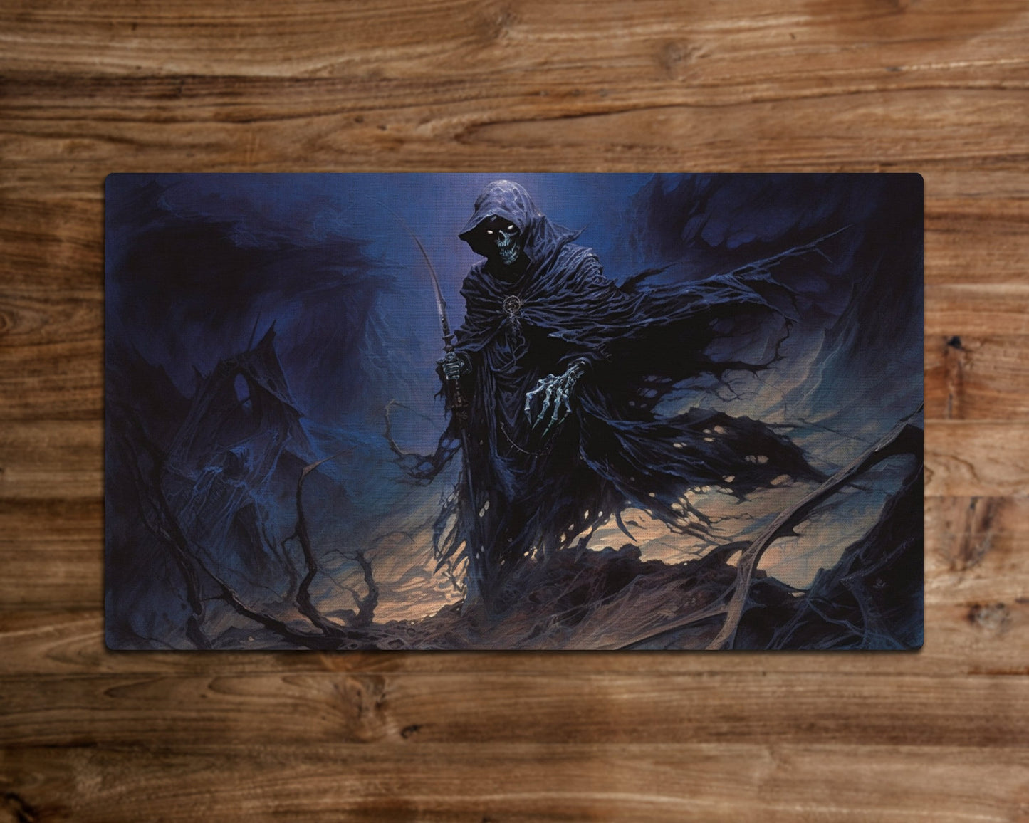 Grim Reaper's Phantom of the Netherworld - MTG-Spielmatte - 24 x 14 Zoll - MTG-Geschenke - Magic The Gathering-Geschenke - Genähte Spielmatte