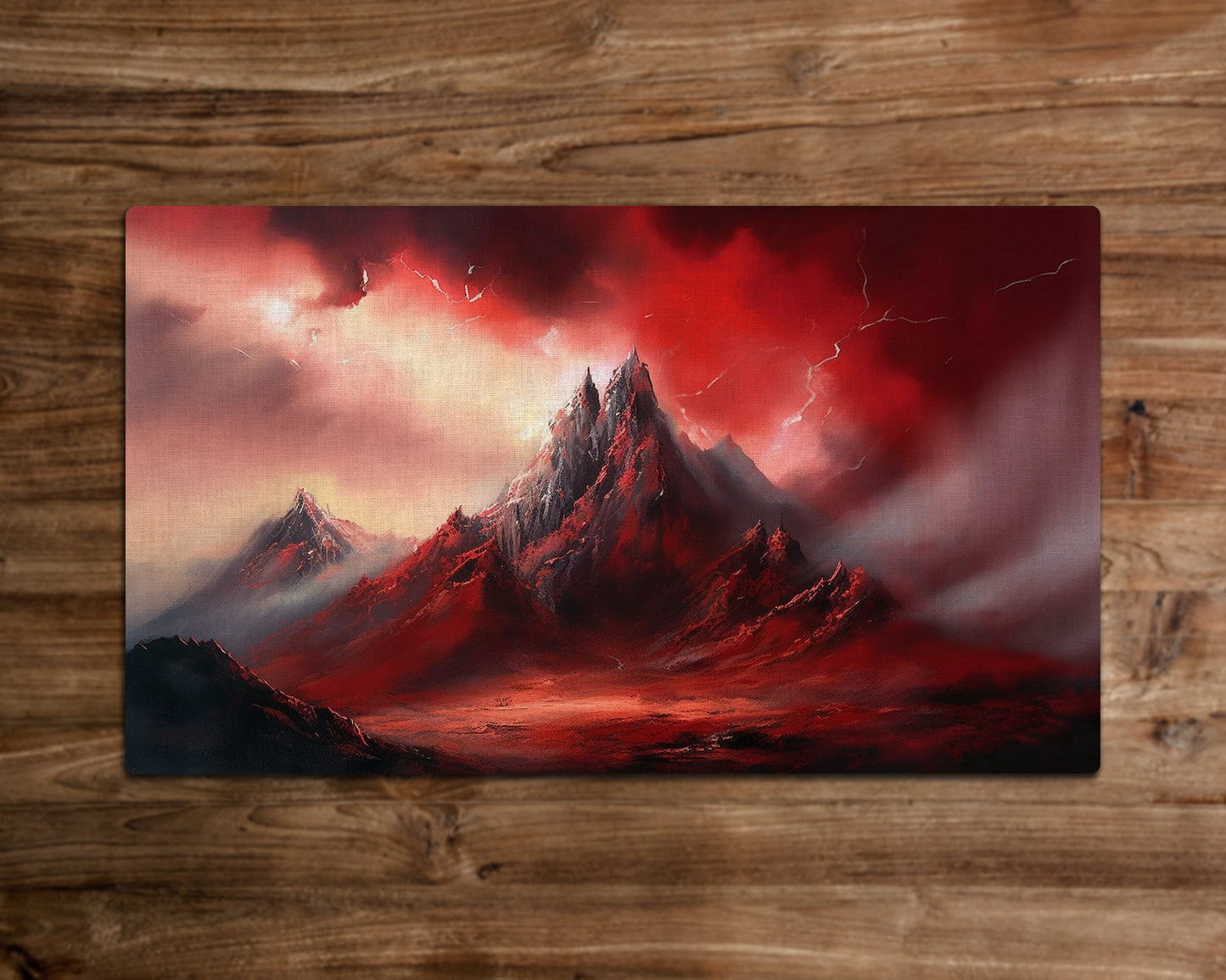 The Thunderous Apex - MTG Playmat - 24 x 14 inches -Playmat for TCG - Handcrafted