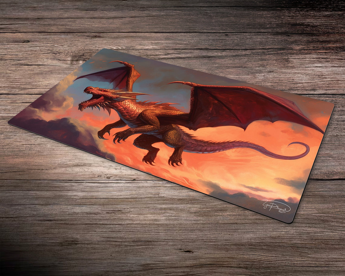 Dragonfire Symphony - MTG Spielmatte - 24 x 14 inches - MTG Geschenke - MTG Zubehör - Magie Tischmatte