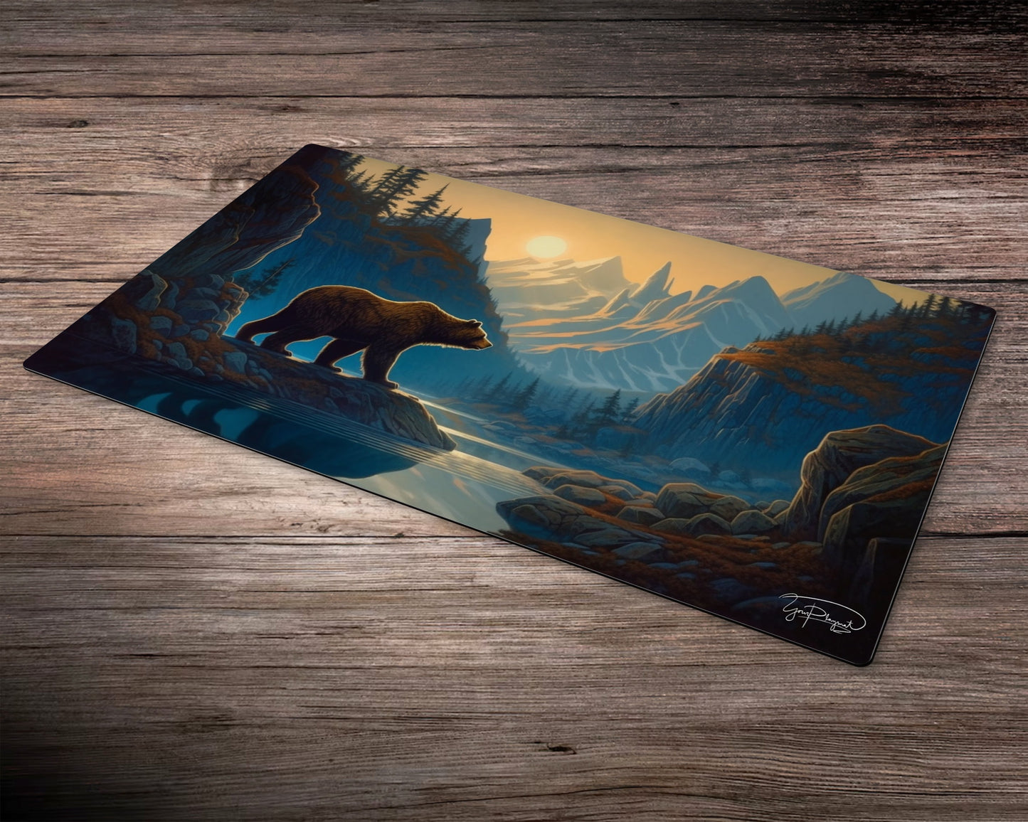 Bear's Tranquil Domain - MTG Spielmatte - 24 x 14 Zoll - MTG Geschenke - MTG Zubehör - Magie Tischmatte