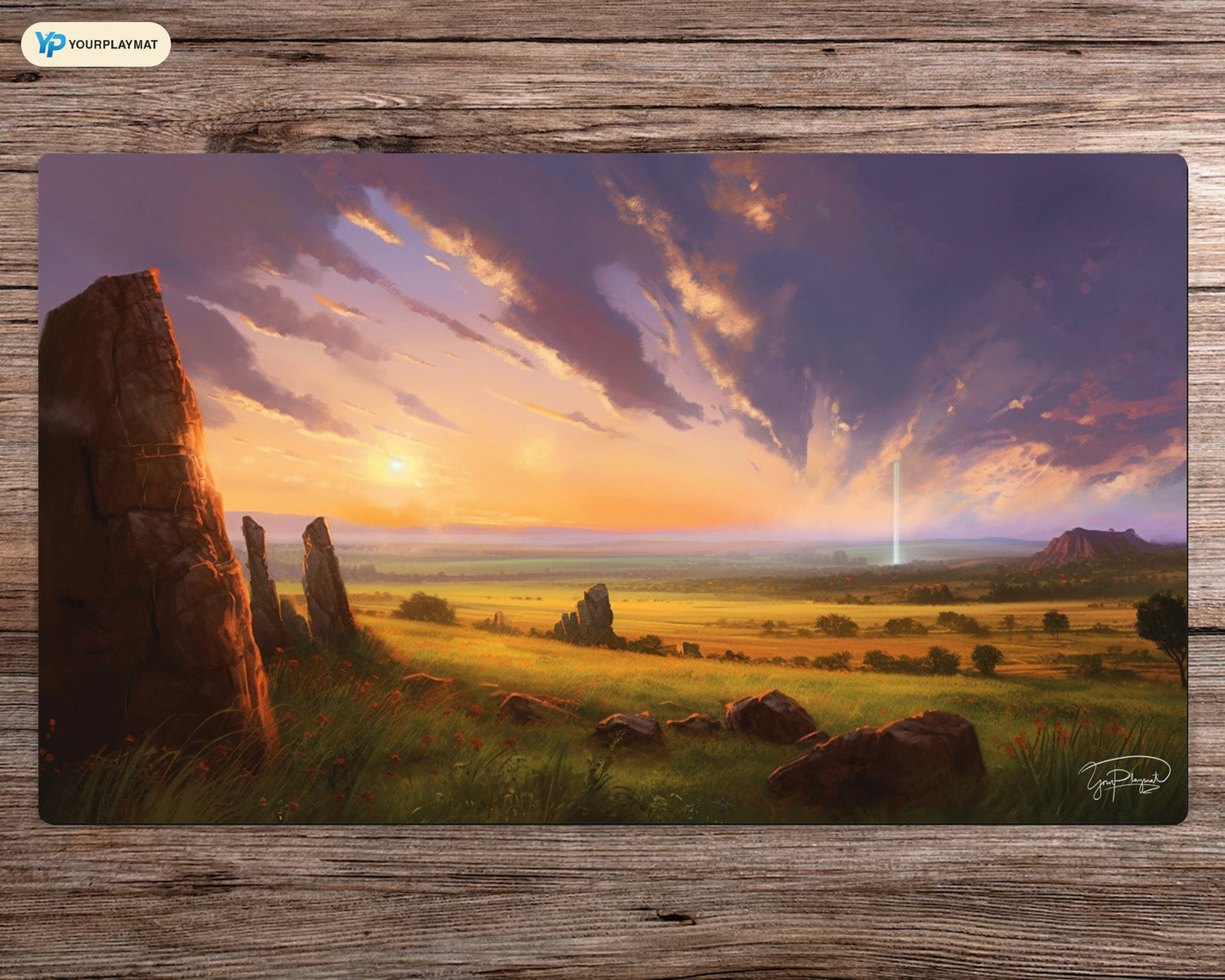 Monolithic Plains of Tranquility - MTG Spielmatte - 24 x 14 inches - MTG Geschenke - MTG Zubehör - Magie Tischmatte