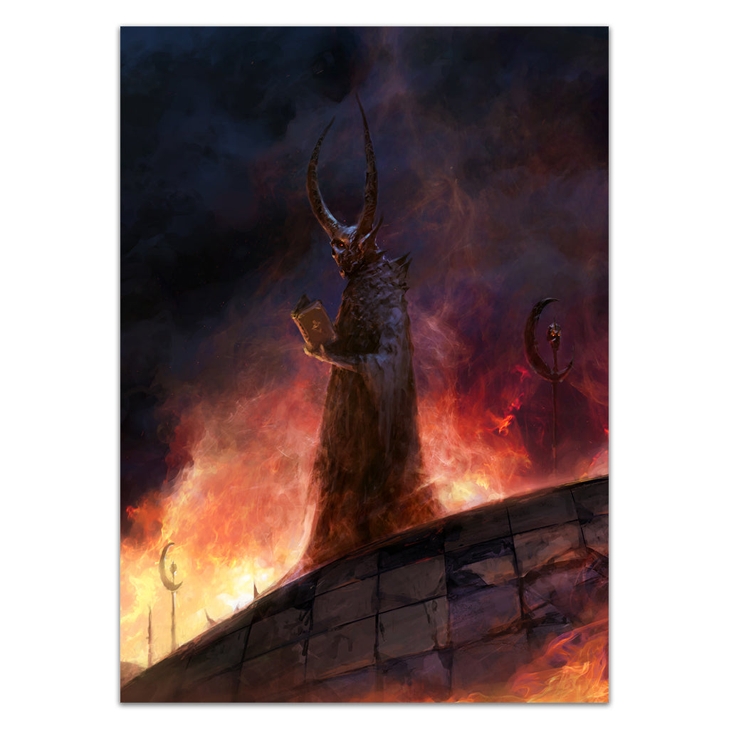 Evil Messiah In His Flaming Dungeon V2 Card Sleeves